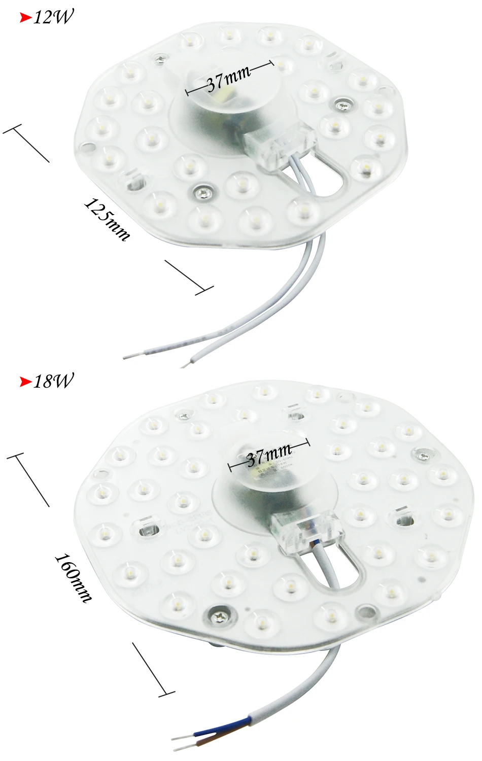 220 V светодиодный запасной модуль Потолочные светильники 12 W 18 W 24 W Источник Модуль украшения удобно Установка SMD2835 белый и теплый белый