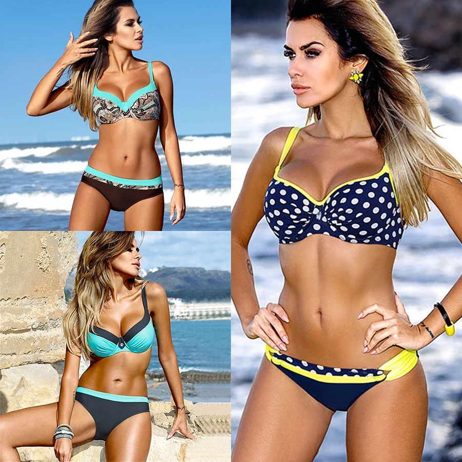 bikini swimwear women 2018 sexy bikini set push up swimsuit female two piece swimsuit women halter yellow bikini girl beach wear bikini swimwear women 2018 sexy bikini set push up swimsuit female two piece swimsuit women halter yellow bikini girl beach wear
