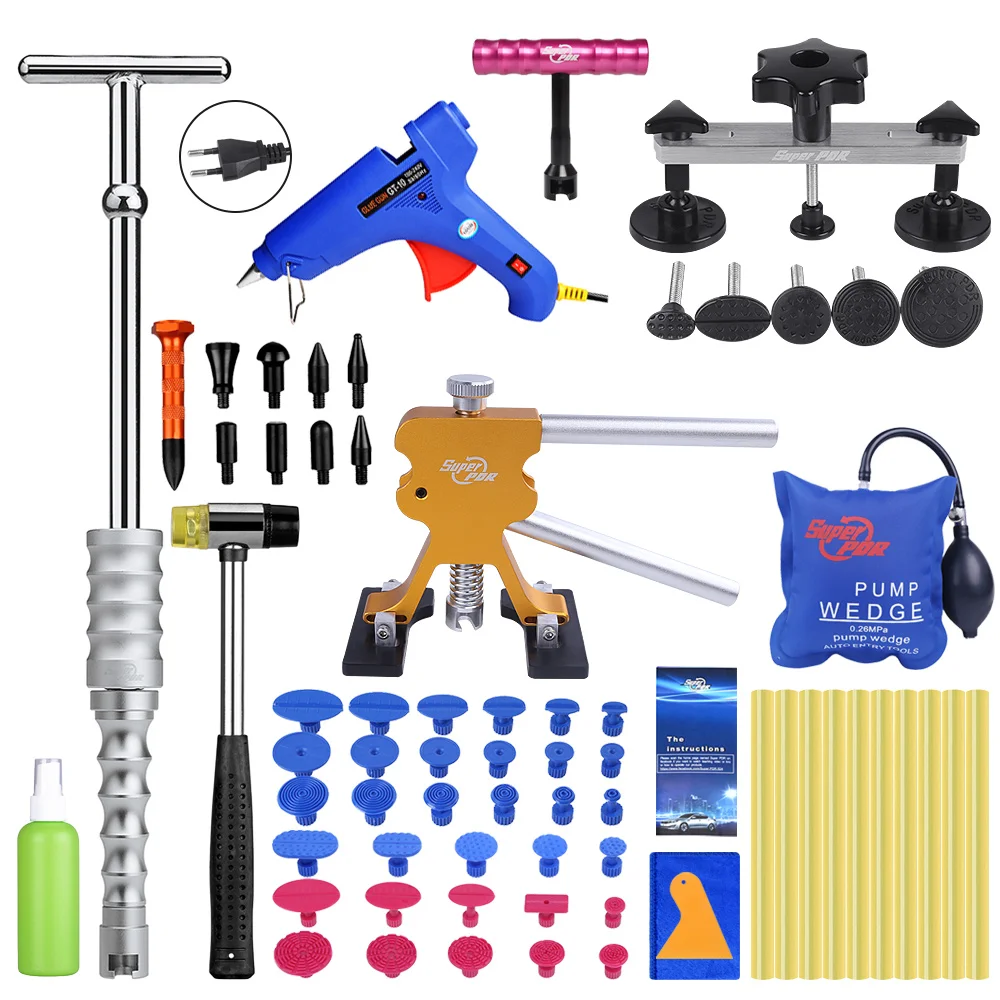 

PDR Car Dent Repair Puller Set Removal Dent Puller Tabs Lifter with 5 Heads Tap Down Pen Pump Wedge for Different Dent Repair