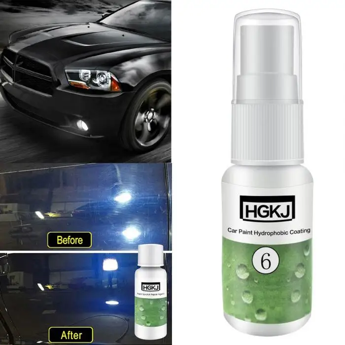 black car wax 50ml HGKJ-6 Car Hydrophobic Coating Anti Scratch Auto Paint Sealant Care Polishing Liquid M8617 meguiars car wax