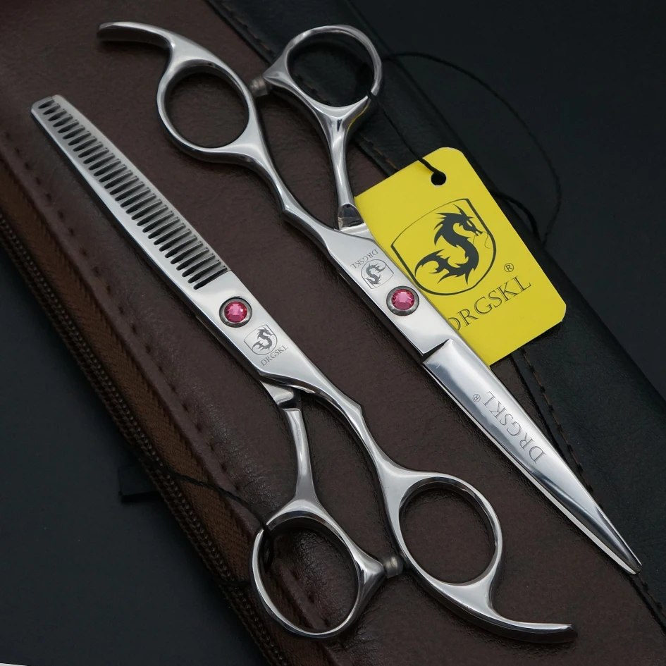 DRGSKL/HA 04 Pink screw hair scissors high quality 6 INCH professional