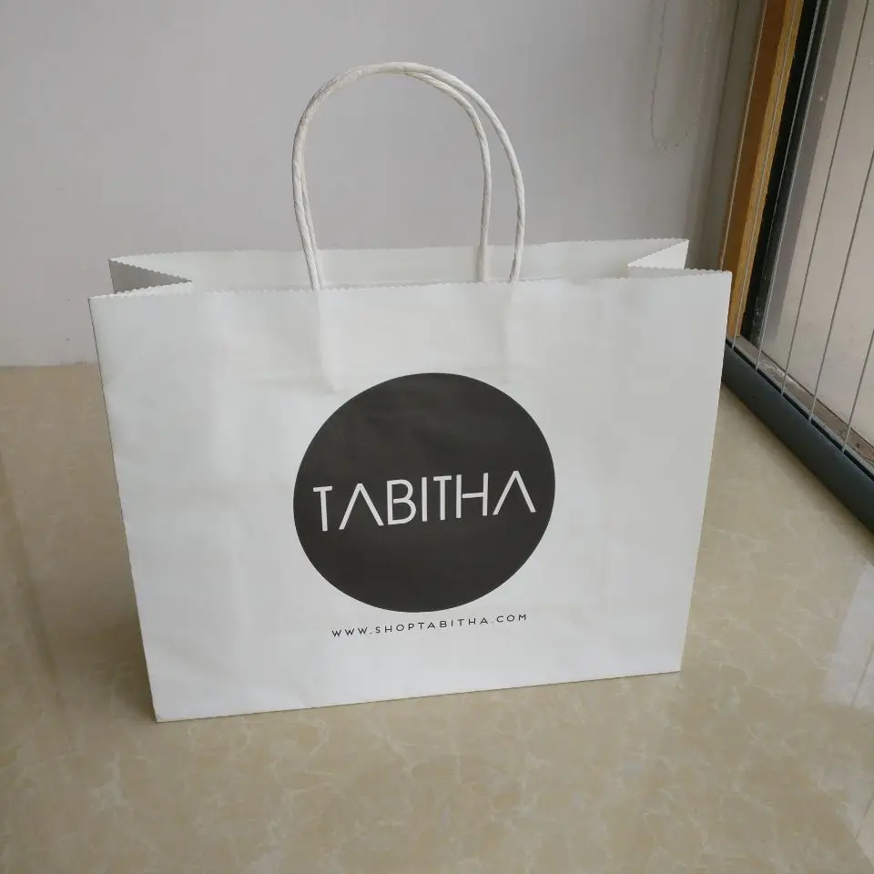 1000pcs/lot Recycled wholesale cheap brown paper bags with handles for