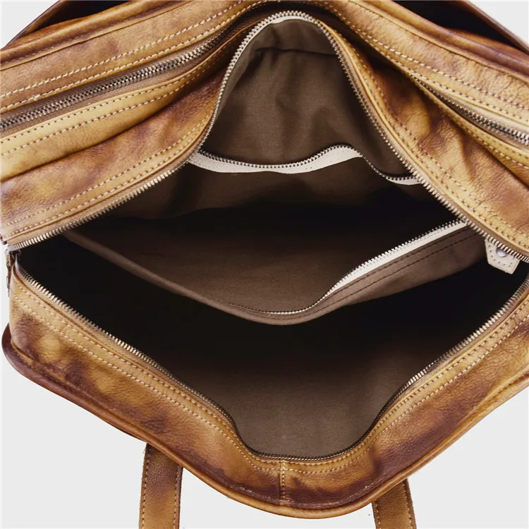 Натуральная кожа из натуральной коровьей кожи Повседневная сумка-портфель офисная деловая сумка для ноутбука