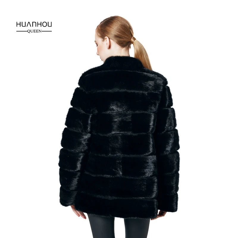 Королева huanhou настоящая норковая шуба с высоким качеством для женской моды