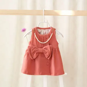 Н. э. детское платье весенние детские девушки принцесса жилет платье детская одежда малыш малыш туту платья свадебные платья roupas infantil - Цвет: Красный