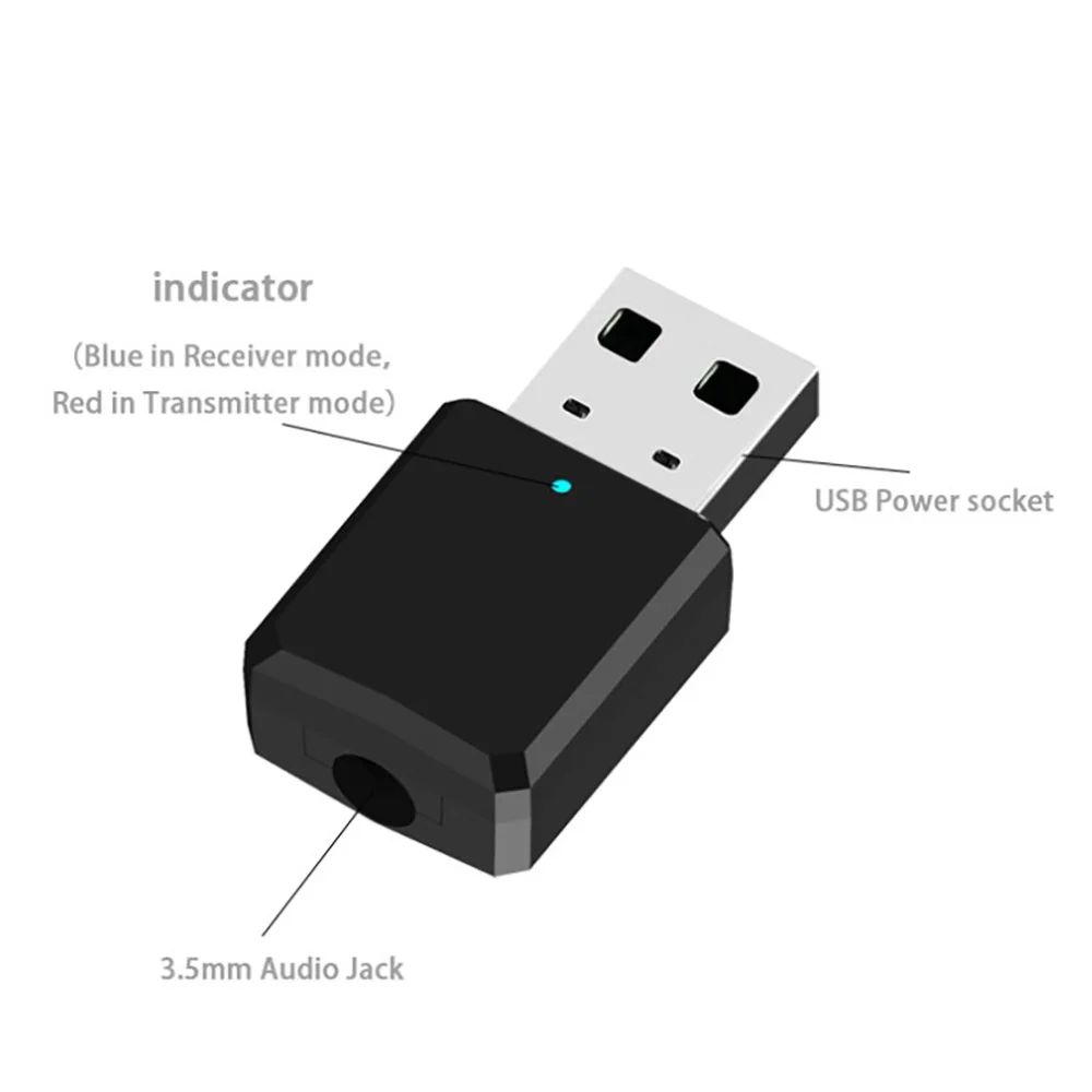 Кабель адаптер 2 в 1 Bluetooth 5 0 беспроводной музыкальный аудиоприемник передатчик