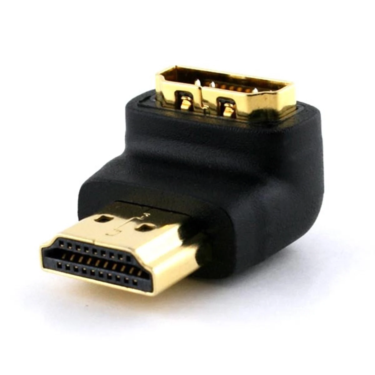 

Chenyang Right Angled 90D Degree HDMI Male to HDMI 1 4 Female Adapter Converter Gold New