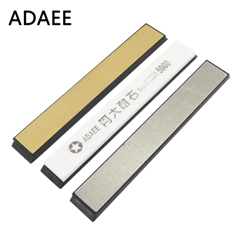 

ADAEE 3pcs/Set Titanium Diamond Sharpening Stones For Kitchen Knife Sharpener Professional Sharpening System 240# 800# 5000# H5