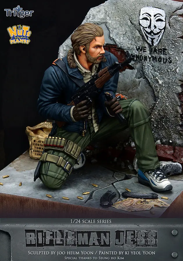 [Loong Way Miniatures] Nuts Planet Rifleman Jess 75 мм Полимерная миниатюра