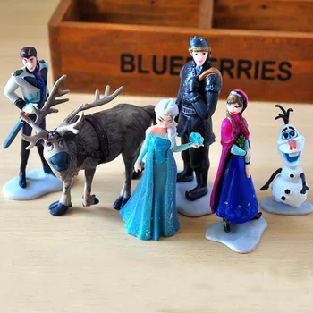 

6pcs/lot Hans Kristoff Sven Olaf Anime Figure Toys Action Figures Toys Best Gift
