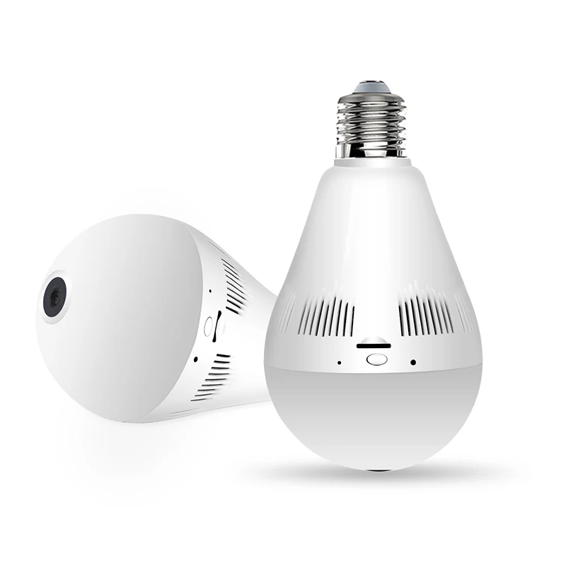 

Bulb Wifi IP Camera Network Wireless HD Baby Monitor 360 degree panoram CCTV Security EC27 interface Infrared light white one