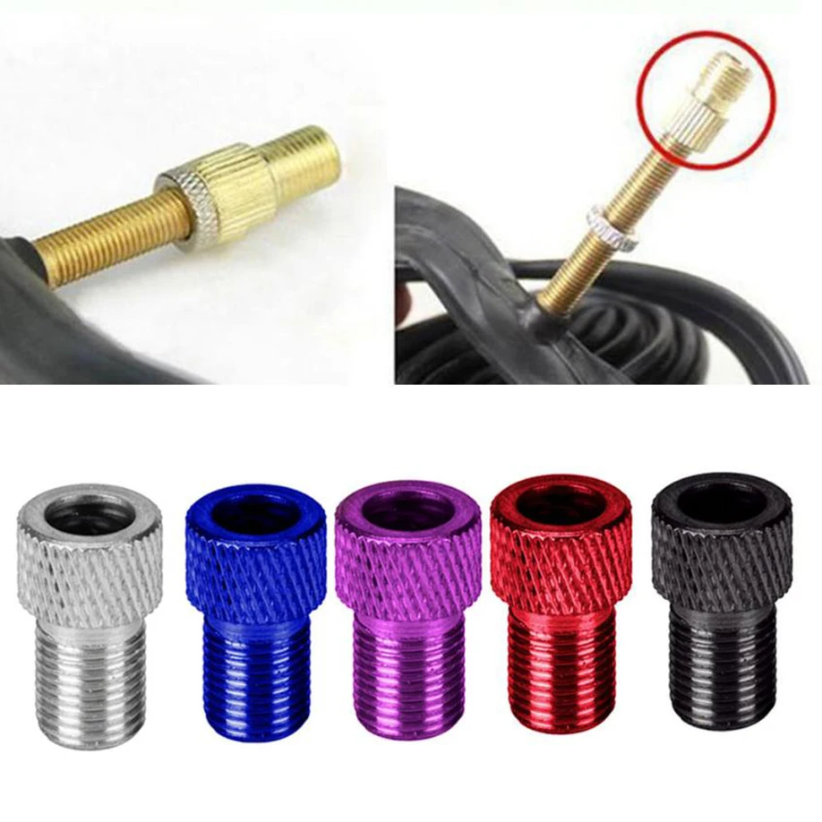 5 Pcs US Schrader Valve Adaptor Converter Bicycle Bike Tire Tube Pump