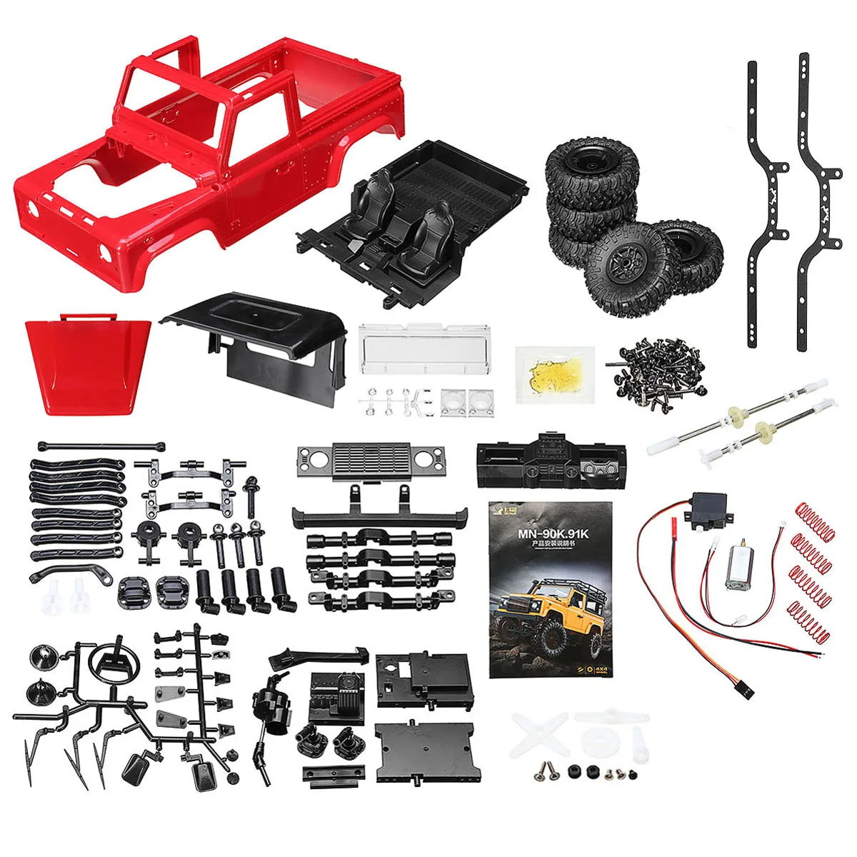 Радиоуправляемый автомобиль DIY Kit WPL D90 1/12 2,4G 4WD Defend Pickup внедорожный военный грузовик детская дистанционная игрушка RC Rock гусеничный разобранный комплект