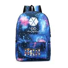 Новинка корейский женский цветной холщовый рюкзак для девочек-подростков Модные EXO сумки Harajuku рюкзак рюкзаки для школы A097