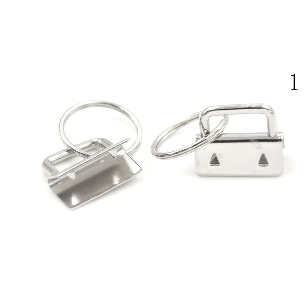 

10Pcs Hardware Split Ring 25mm Key Fob For Wrist Wristlets Cotton Tail Clip Gold / Black / Silver / Bronze