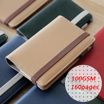 

A5 A6 Spiral Bandage Leather Bullet Journal Diary Notebook Todo Weekly Monthly Planner Dotted Travel Note for Office C20 D30