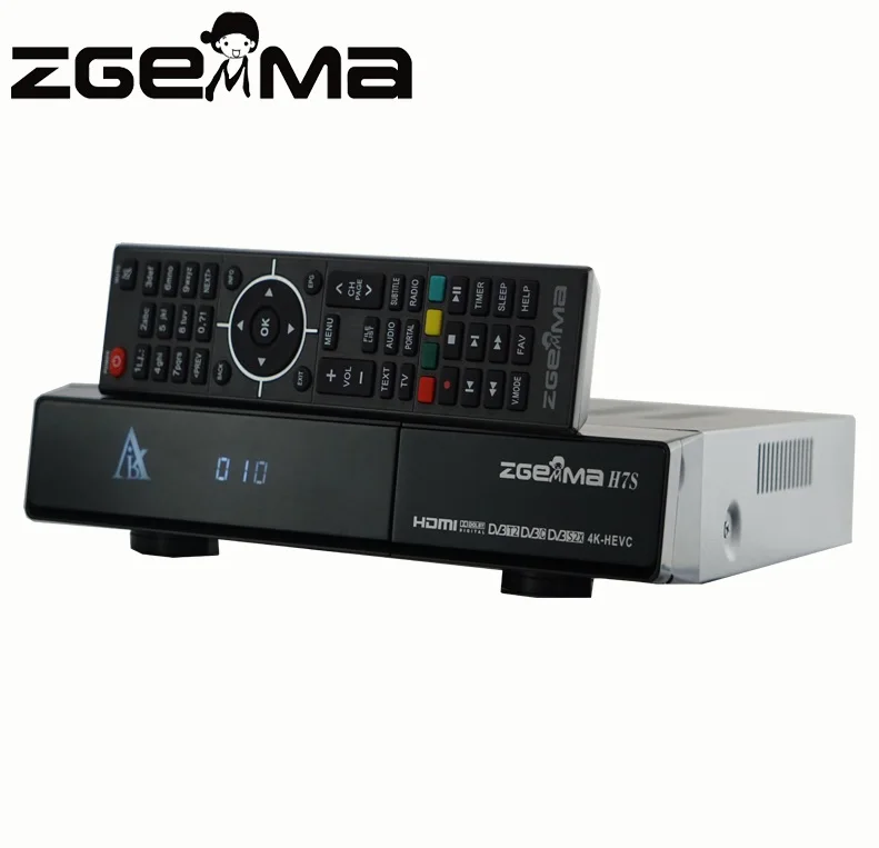 2 шт./лот 4K UHD Zgemma H7S 2xDVB S2X + DVB T2/C HEVC H.265 спутниковый ресивер Linux Enigma IPTV BOX| |