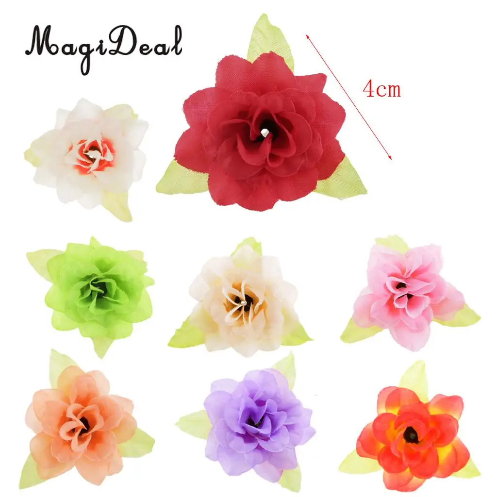 50Pcs Silk Rose Artificial Leaf Flower Head Wedding Home Party Decor Green DIY Paper Flowers Kids Birthday Party Backdrop Decor