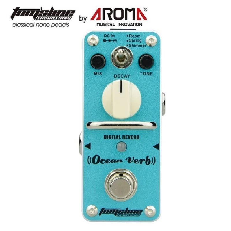 Aroma AOV-3 Ocean Verb Guitarra Digital Mini Effect Pedal Single with True Bypass | Спорт и развлечения