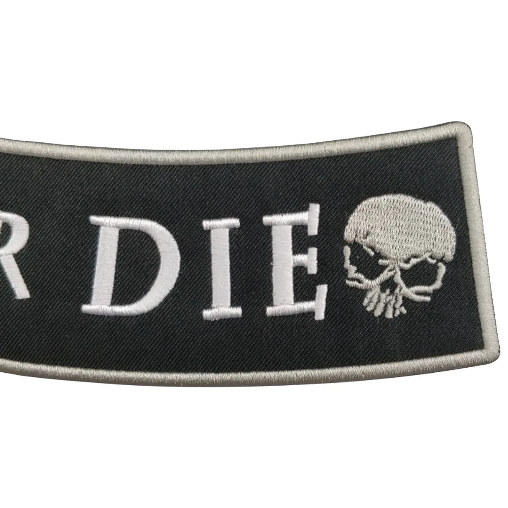 Ride or die free riding biker patches pinup cool military custom patch clothing application stickers free shipping DIY any size (2)
