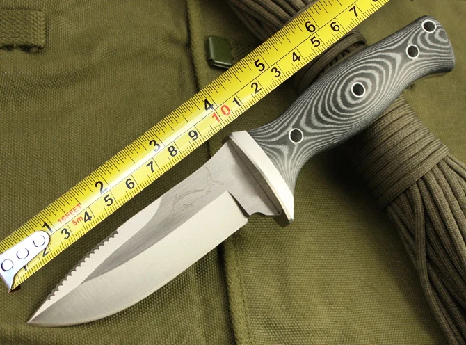 

Brend Hunting Knives,AUS-8A Blade Micarta Handle Tactical Fixed Knife,Camping Survival Knife.
