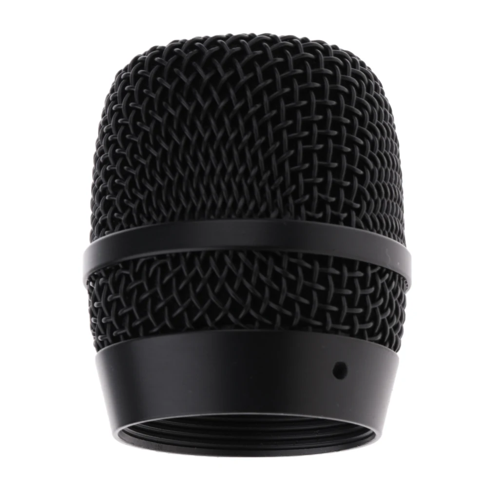 Durable Replacement Mesh Mic Ball Head Microphone Grill Head with Inner Foam Black