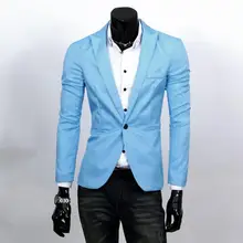 Модный Пиджак, Мужской приталенный однотонный повседневный костюм пиджак, пиджак, верхняя одежда, топ, деловой, офисный, Свадебный Мужской Блейзер