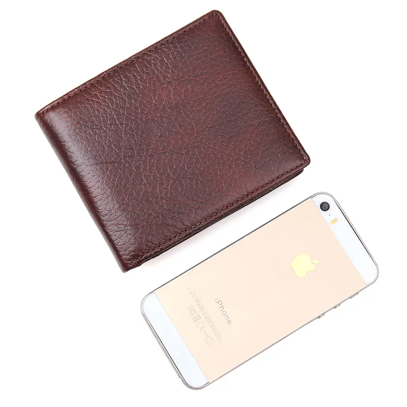 

J.M.D Genuine Leather Fashion Men's Wallet Card Holder Money Holder Vintage Business Card Purse Coffee R-8142-3C