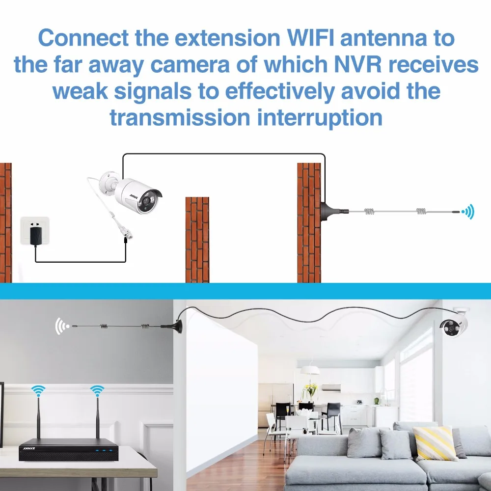 Просвет 1080 P беспроводной Wi Fi видеонаблюдения камера системы 4CH NVR 4 шт. 200 Вт
