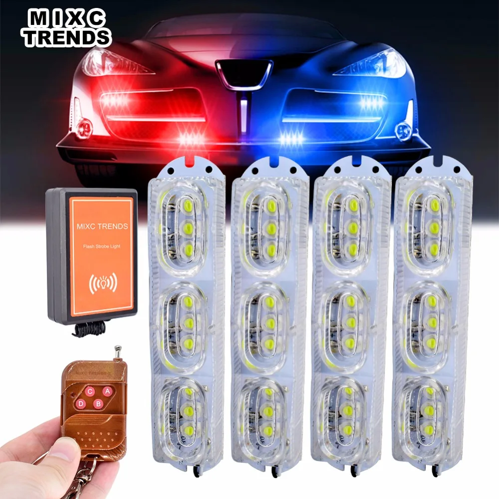 1Set Remote Control Car Truck Emergency Strobe Flash Light Dash Side