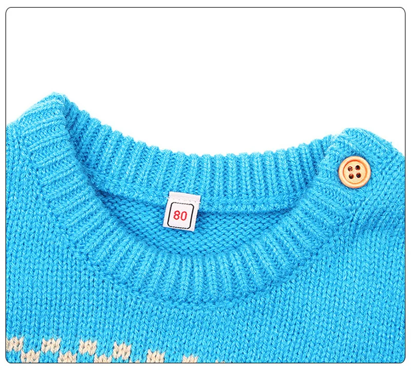 Детские теплые Вязание свитер с оленьим узором, пуловеры с длинными рукавами, Одежда для новорожденных зима-осень для мальчиков и девочек, вязаные Костюмы CL5192