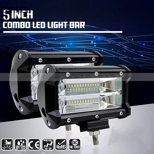 5 inch 72w LED Light Bar Work Light For Universal Use 4