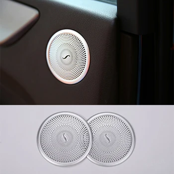

2pcs Aluminum Alloy Door Speaker Cover Trim For Mercedes Benz ML GL GLE W164 X164 2013-2016 Car Accessories