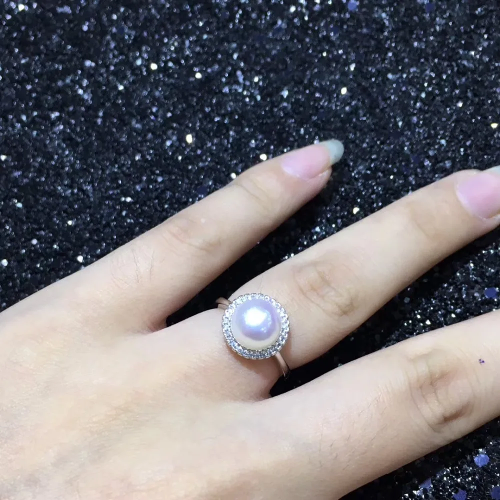 

925 Silver Adjustable Ring Blank/Base New Design Pearl Rings Settings Findings For Fashion Accessories Jewelry Making 1pcs