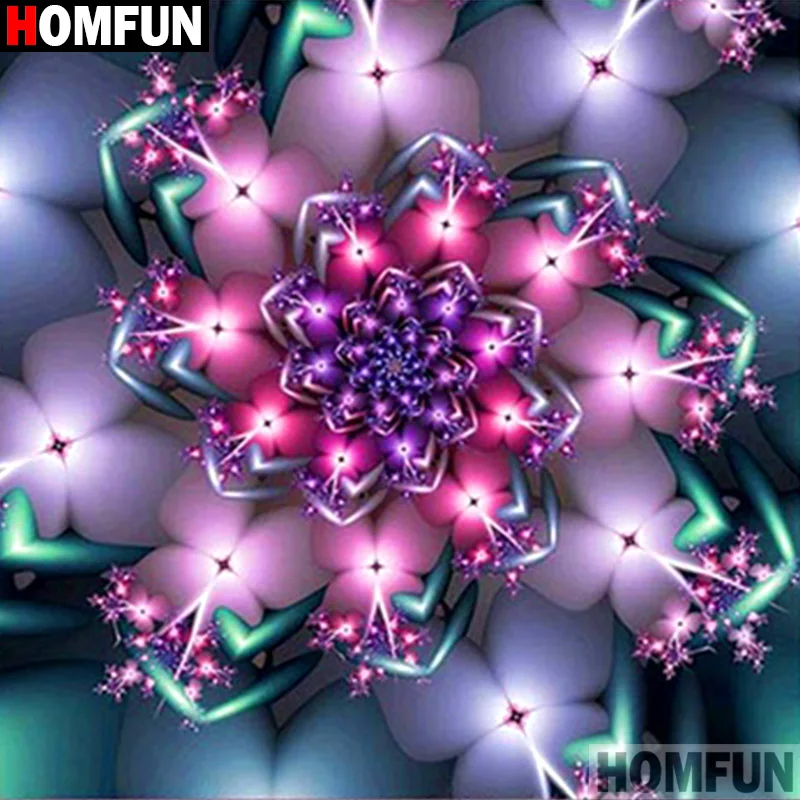 

Homfun Full Square/Round Drill 5D DIY Diamond Painting "Mandala flower" 3D Embroidery Cross Stitch Home Decor Gift A12450