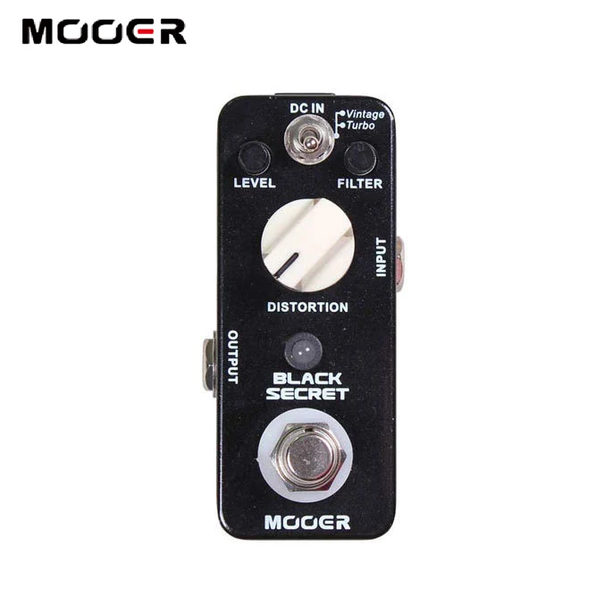 MOOER Black Secret Vintage Distortion Pedaal voor Elektrische Gitaar MOOER Black Secret Vintage Distortion Pedaal voor Elektrische Gitaar