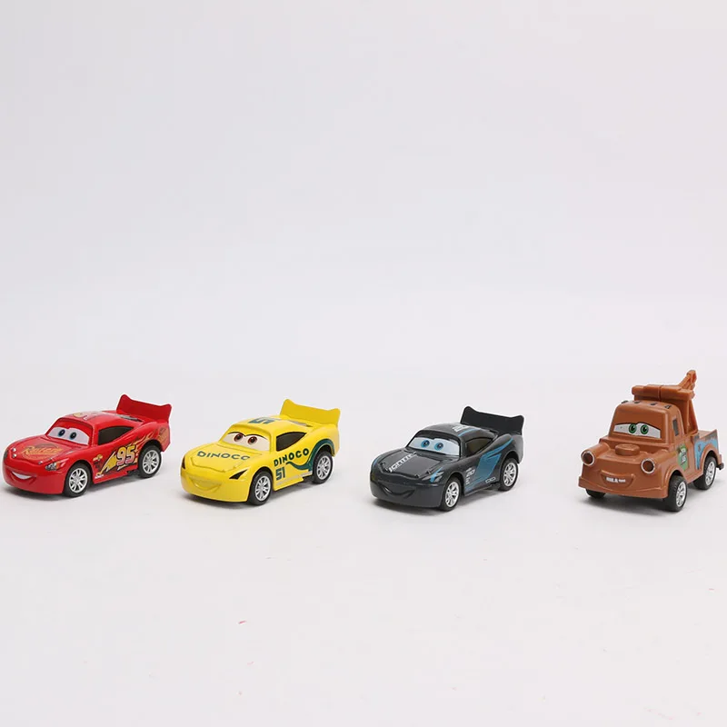 4 шт. 7 8 см Disney Pixar Cars 3 Super Power Diecast 1:55 коллекция Storm Jackson Lighting McQueen Smokey выдвижной