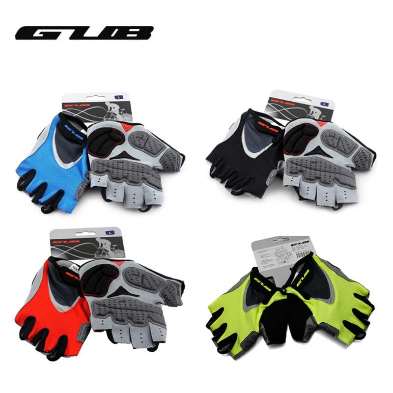 

GUB Endurance Cycling Gloves Bicycle Bike Fingerless Gloves Silicone Half Finger Extra Gel Gloves Double Gel-Vent Padding