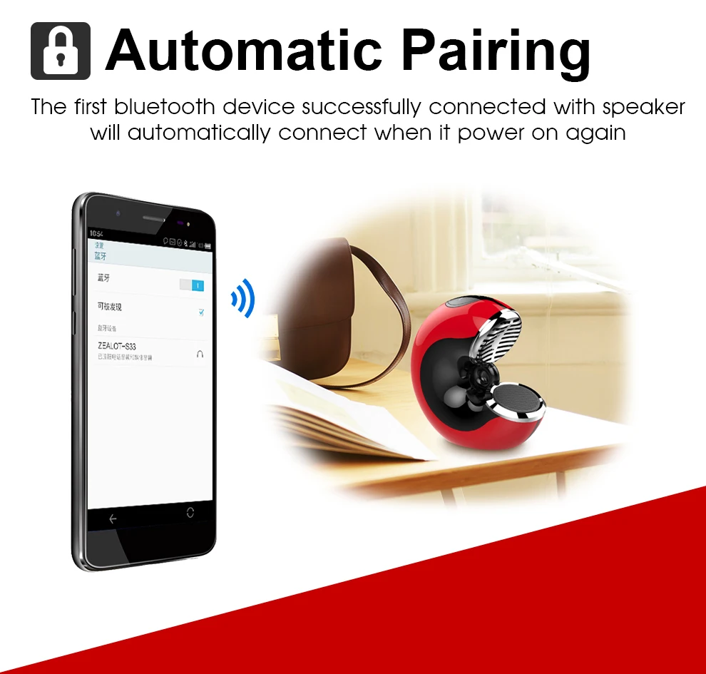 Фанатик S33 Портативный Беспроводной громкоговоритель Bluetooth 3D стерео мини-сабвуфер AUX TF карты MP3 играть громкой связи С микрофоном