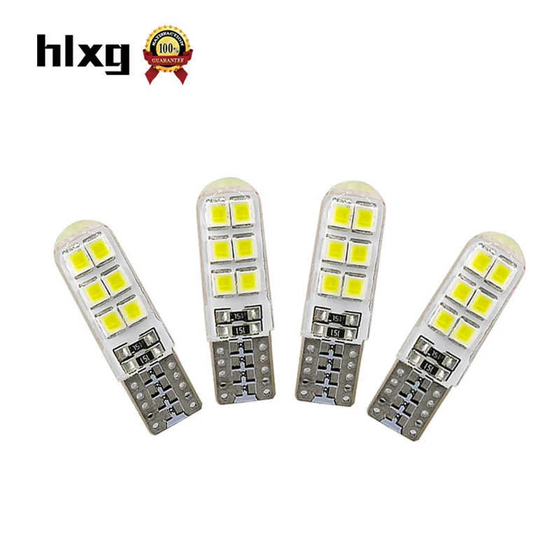 Hlxg 4 шт w5w светодиодные лампы t10 cob светильник Интерьер номерного знака купол