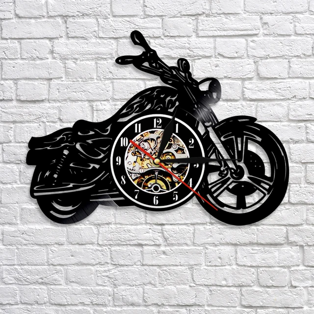 Buy Motorcycle Vinyl Record Wall Clock Motorcycle Time