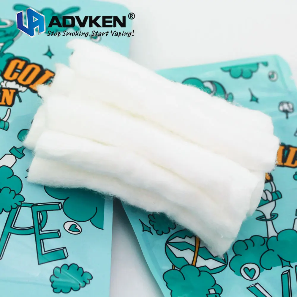 

Original Advken Doctor DIY Atomizer Coil 1/3/5packs Organic Cotton Wicking Material for Coil Build Ecig Vaping DIY Advken Cotton