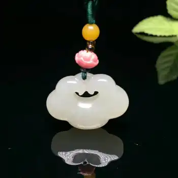 

H36#Exquisite Hetian jade lock pendant