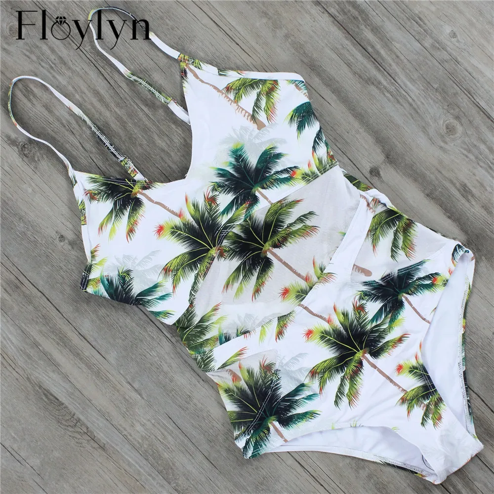 

Floylyn Floylyn Swimwear Women One Piece Swimsuit Bathing Suits Vintage Summer Beach Wear Women Backless Swimwear Monokini