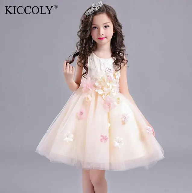 HOT Elegant Baby Girl Formal Wear Dress Children Kids Prom Dresses For