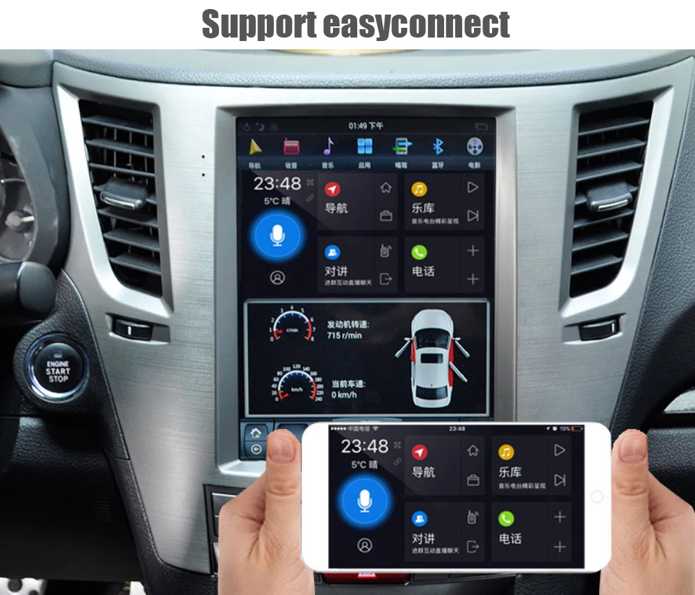 Flash Deal Liislee Android Tesla vertical For Subaru Legacy Outback Stereo Car Screen Carplay GPS Navi Map Navigation System Multimedia 15