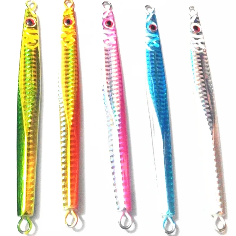 

Ufishing Metal Jigs Fishing Lure 60g 80g Jigging Bait Laser Painted Sea Fishing Baits 5 Pcs/Lot