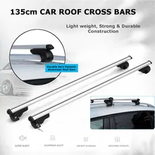 135 см Серебряный автомобильный верхний багажник на крышу поперечные стержни марганцевые стальные Запираемые универсальные