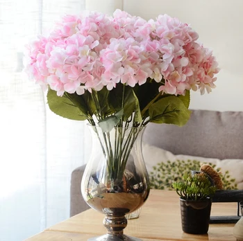 

5 fork butterfly hydrangea Artificial flowers Wedding roses home furnishings
