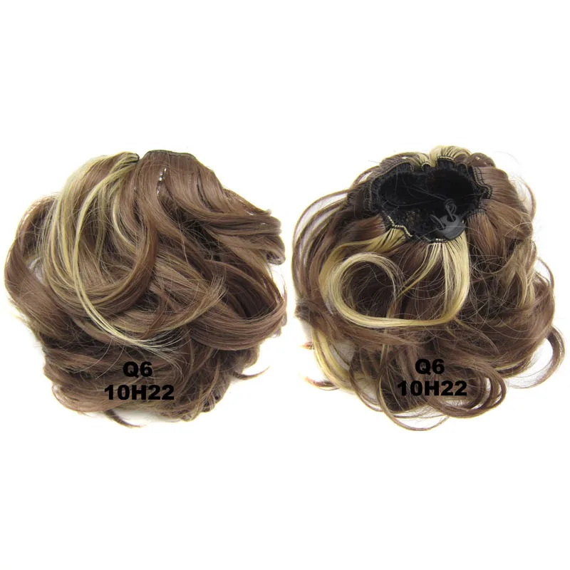 Jeedou Synthetic Curly Hair Chignon Bun Pad Rubber Band 60g Chic and Trendy Hottest Hair Trends Hairpieces